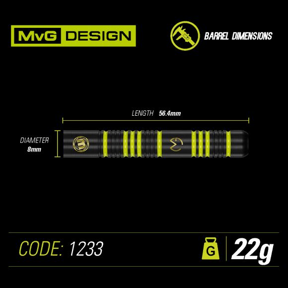 MvG (Michael Van Gerwen) Ambition 22 gram Brass