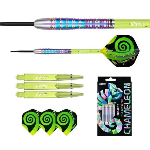 One80 Chameleon Sodalite 25 gram 90% Tungsten Steel Tip Dart Set