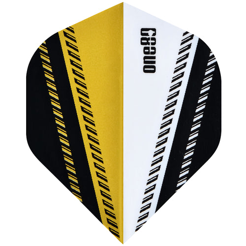 One80 V-Flow Black/Gold Dart Flights