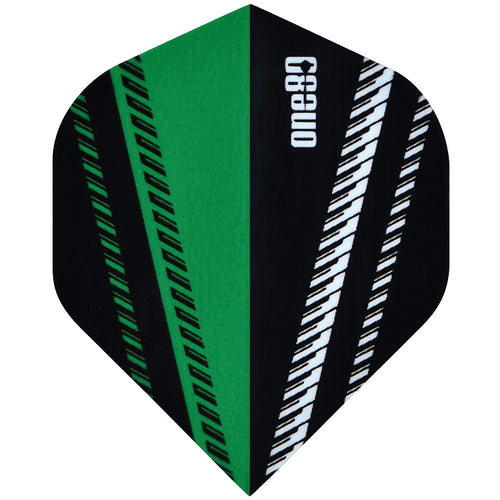 One80 V-Flow Black/Green Dart Flights