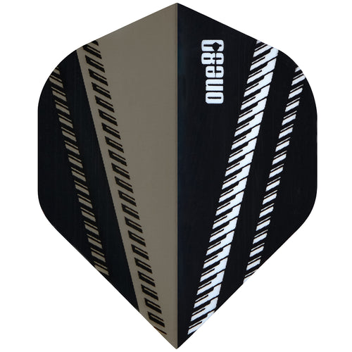 One80 V-Flow Black/Gray Dart Flights