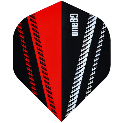 One80 V-Flow Black/Red Dart Flights