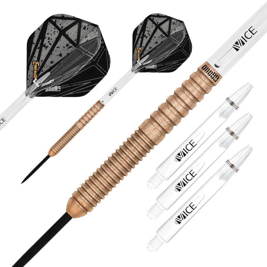 One80 Emorite 02 Rose Gold 22 gram 90% Tungsten Steel Tip Dart Set