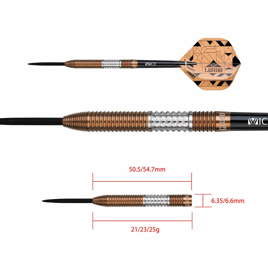One80 Luxor Beta 25 gram 90% Tungsten Steel Tip Dart Set