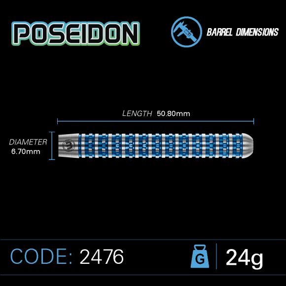 Winmau Poseidon 24 gram 90% Tungsten alloy