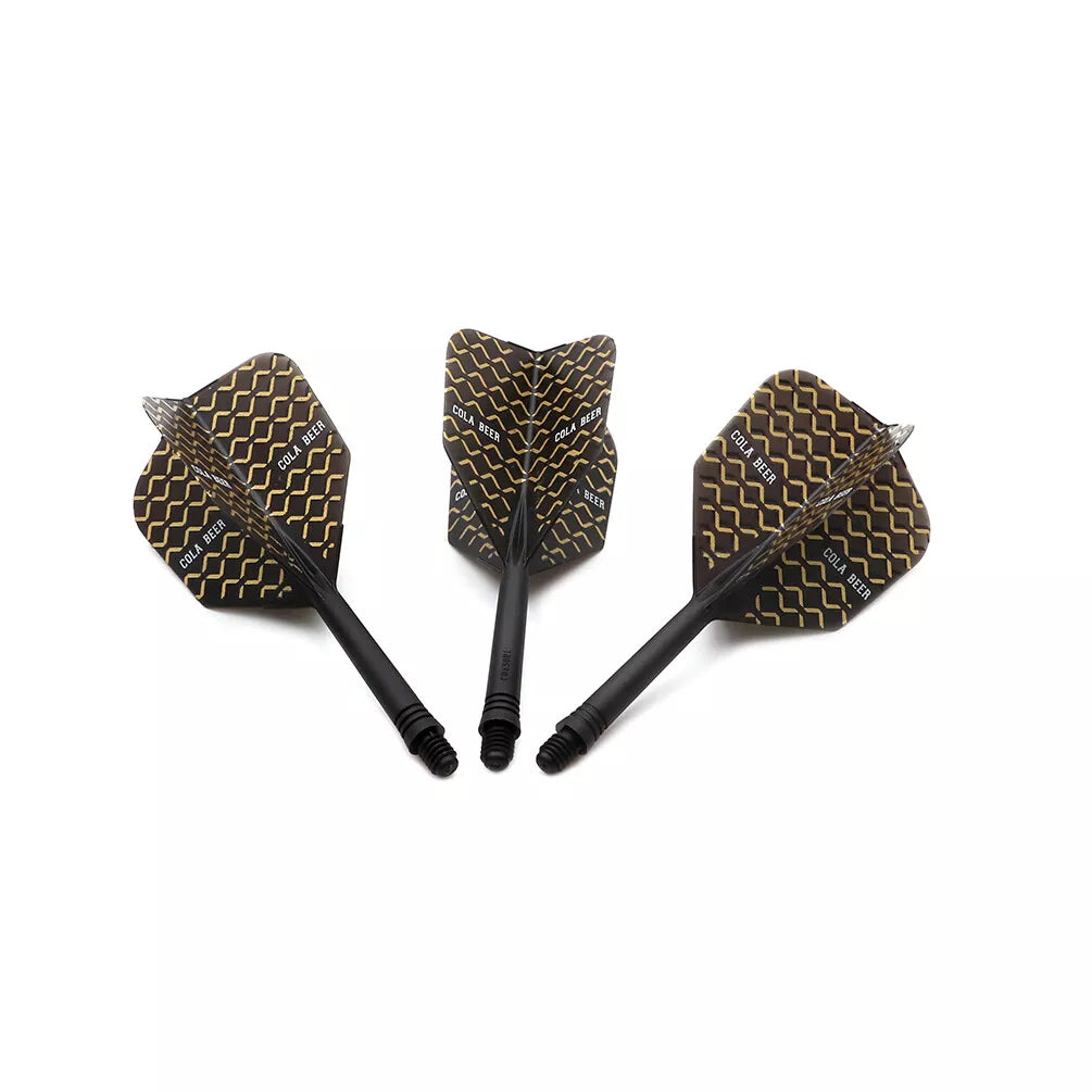 CUESOUL ROST AK5 Integrated Dart Shaft & Flight - Big Wing Shape - Medium - COLA Beer