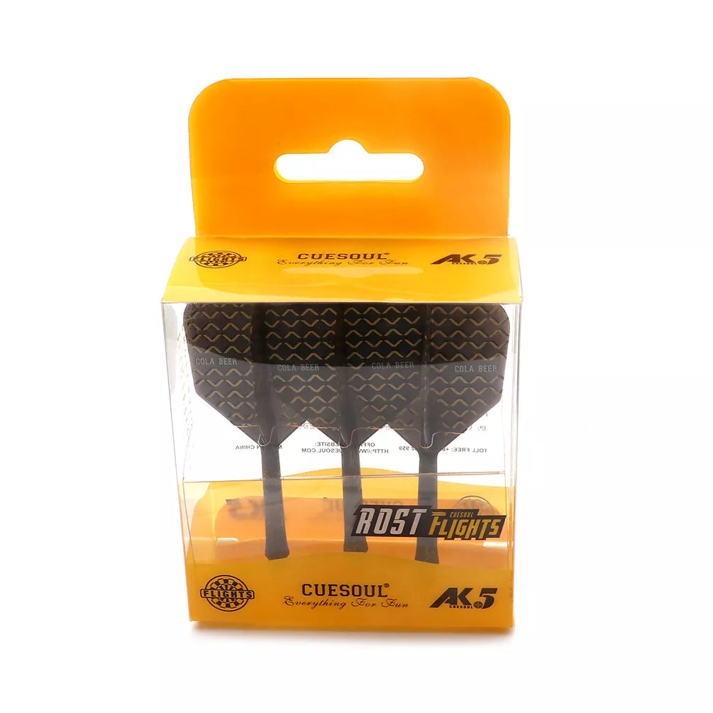 CUESOUL ROST AK5 Integrated Dart Shaft & Flight - Big Wing Shape - Medium - COLA Beer
