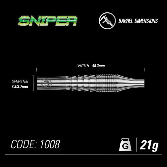 Winmau Sniper 21 gram 90% Tungsten alloy