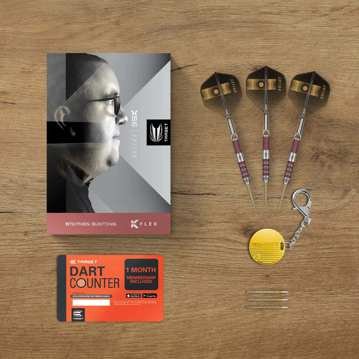 Target Stephen Bunting 95K Swiss Point Steel Tip Darts - 22gm