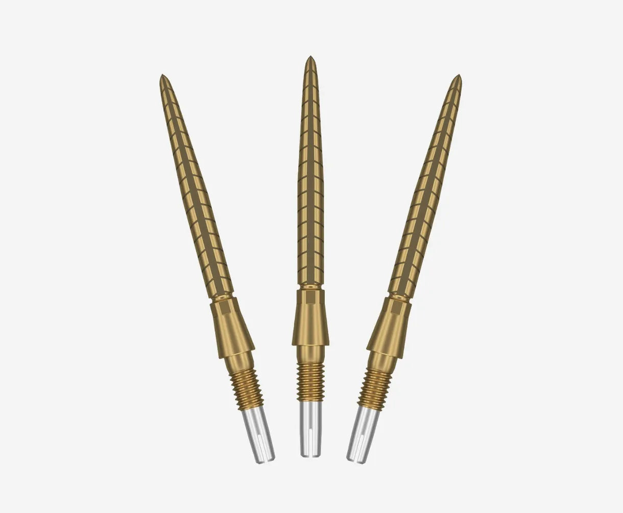 Target Swiss Storm Quartz Steel Point - Gold 30mm