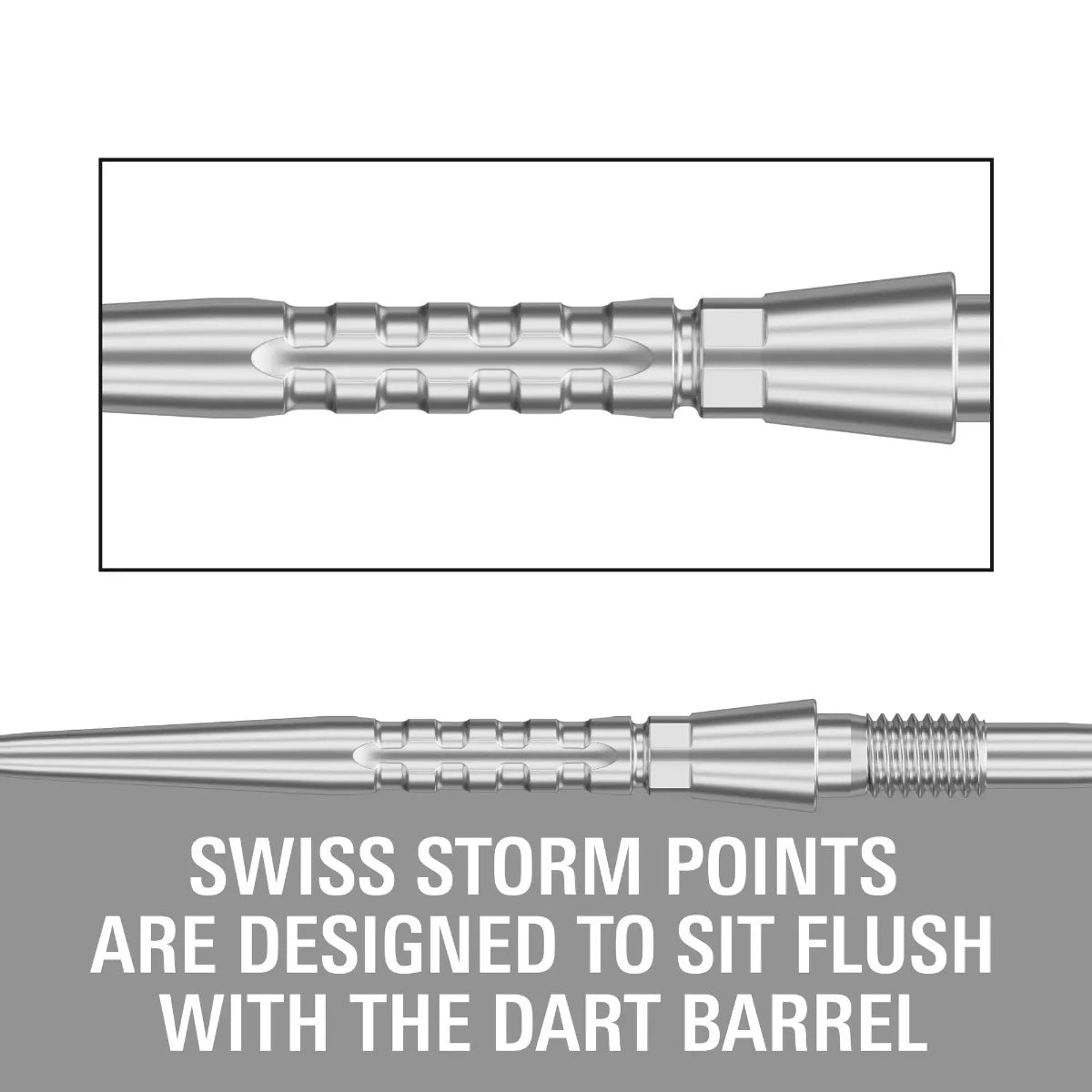 Target Swiss Storm Surge Point - Silver 26mm