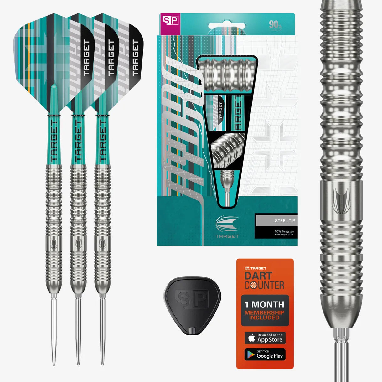 Target Hydro 01 Swiss Point Steel Tip Darts - 24gm