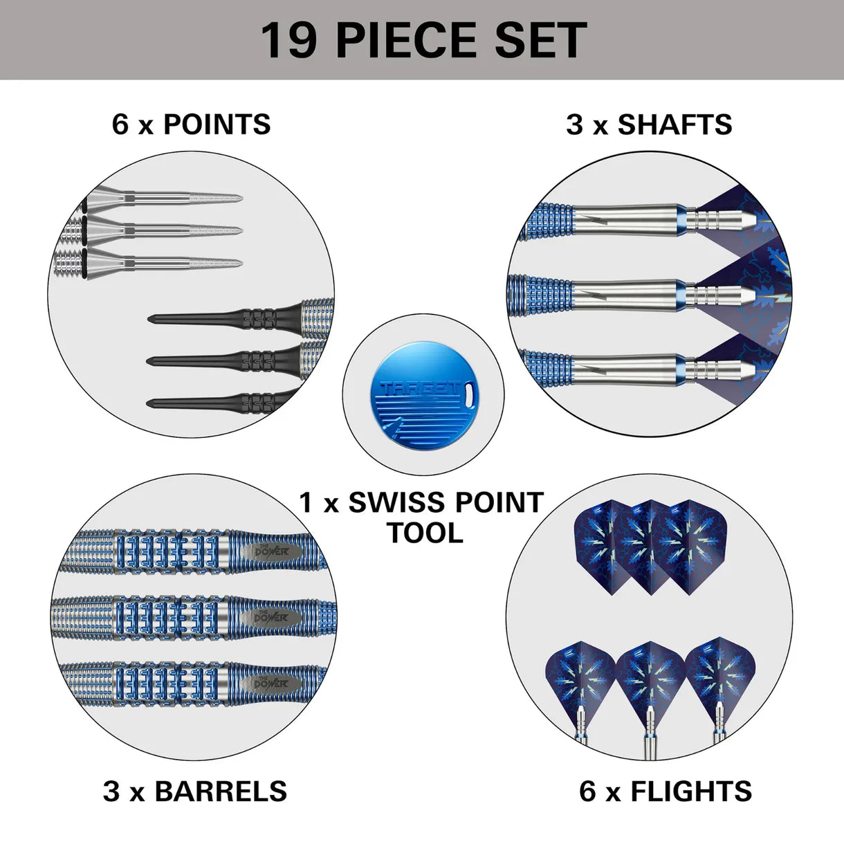 Target Phil Taylor Power Gx2 Soft Tip Darts 95% Tungsten 20g