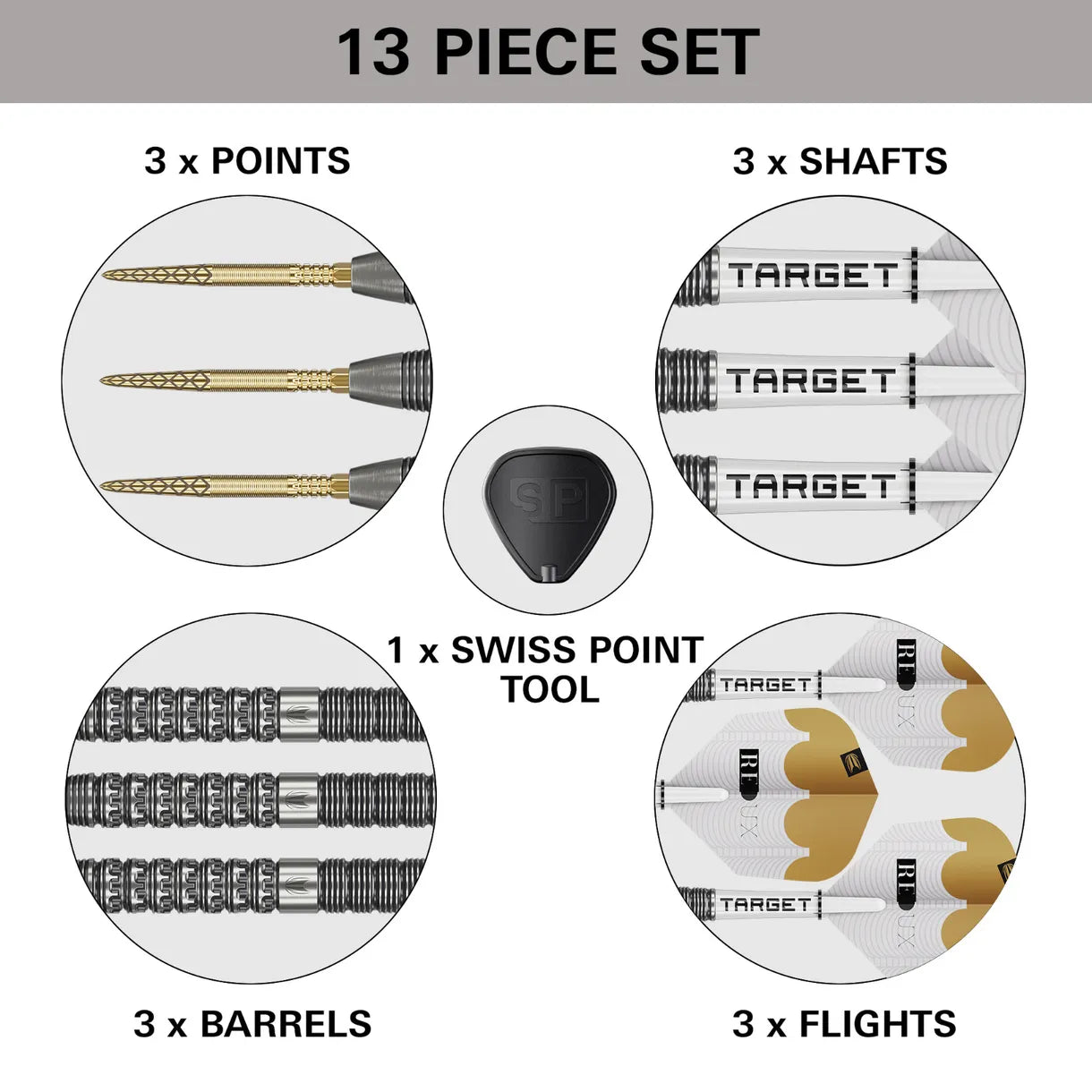 Target Redux 01 Swiss Point Steel Tip Darts - 23gm