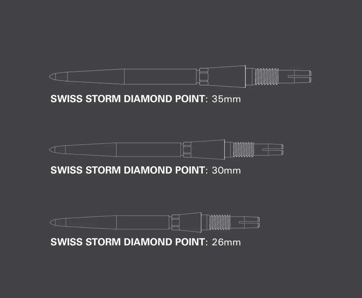 Target Swiss Storm Diamond Steel Point - Gold 35mm