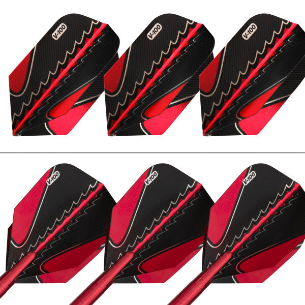 Viper Black Flux 90% Tungsten Steel or Soft Tip Conversion Darts Red 20g