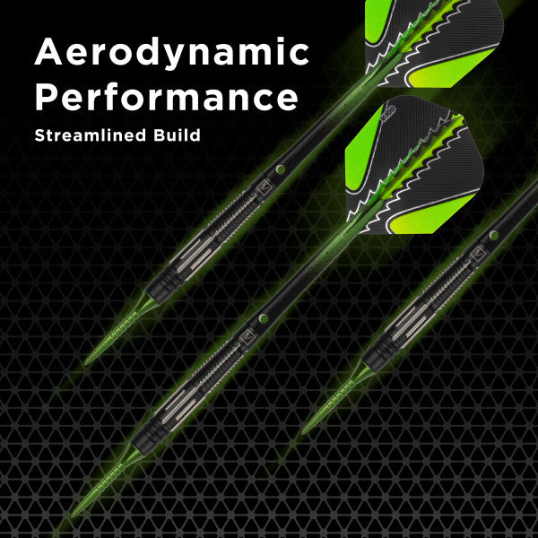 Viper Black Flux 90% Tungsten Steel or Soft Tip Conversion Darts Green 20g