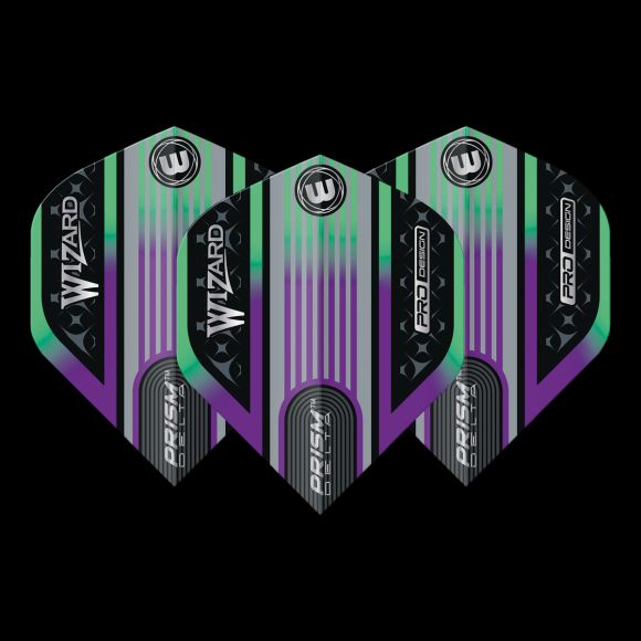 Winmau Specialist Players Prism Delta Wizard Rainbow & Silver Flight Standard