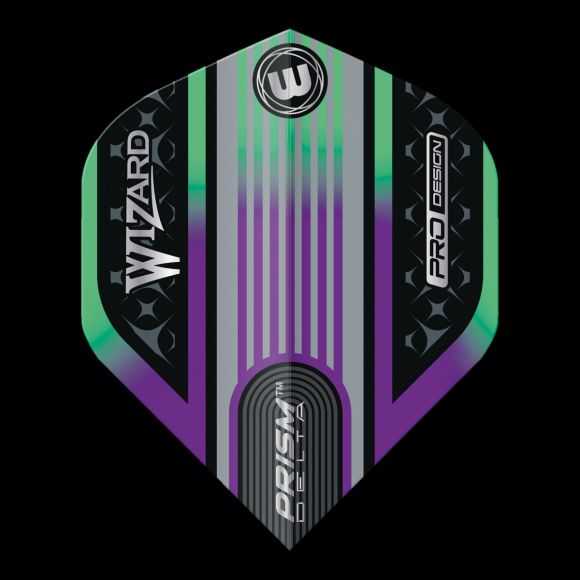 Winmau Specialist Players Prism Delta Wizard Rainbow & Silver Flight Standard