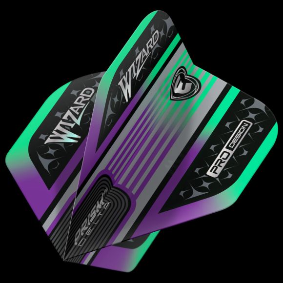 Winmau Specialist Players Prism Delta Wizard Rainbow & Silver Flight Standard