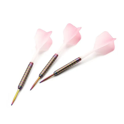 CUESOUL Pink Gem Stone 22 gram 90% Tungsten Steel Tip Dart Set w/ ROST Flights