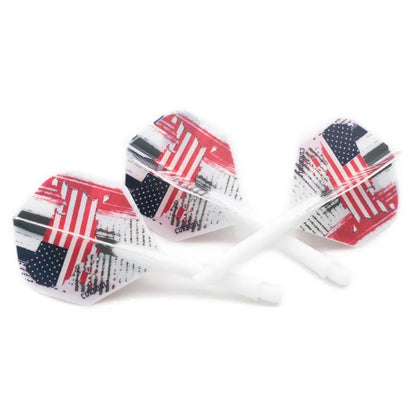 CUESOUL ROST AK5 Integrated Dart Shaft & Flight - Standard Shape - Medium - USA Flag