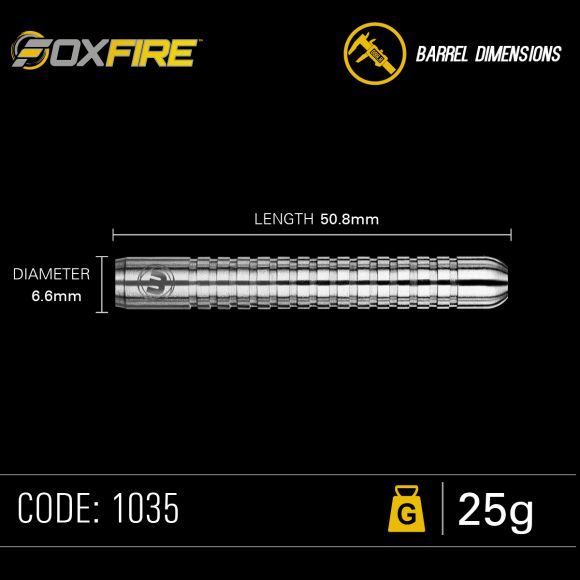 Winmau Foxfire Steel Tip Dart Set 25 gram 80% Tungsten alloy