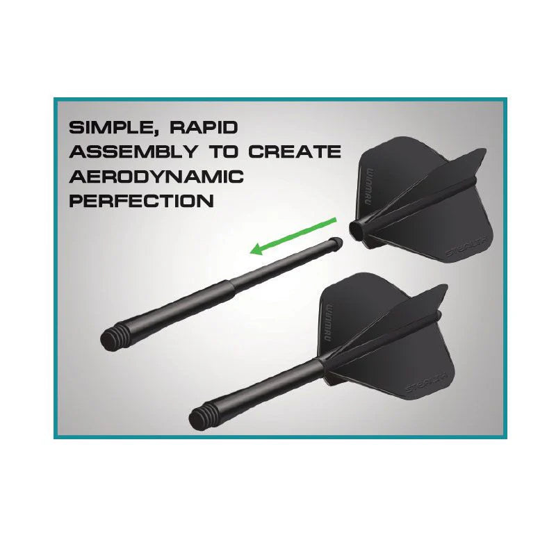 Winmau Stealth Molded Shafts Short - Black