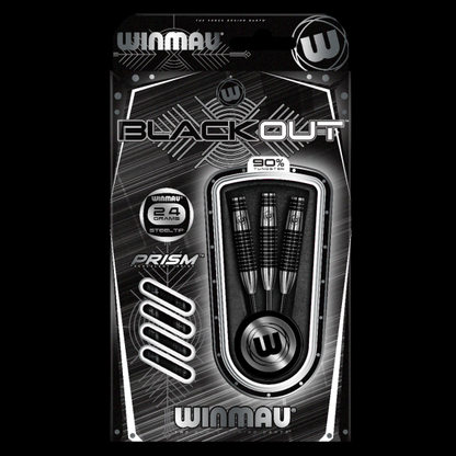 Winmau Blackout Steel Tip Dart Set 24 gram 90% Tungsten alloy