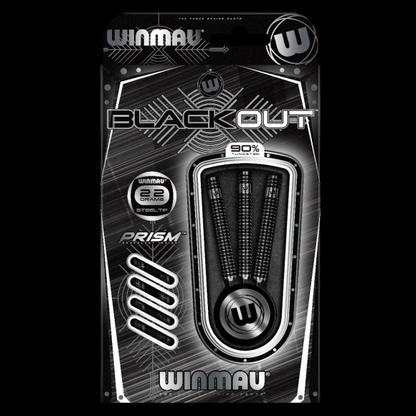 Winmau Blackout Steel Tip Dart Set 22 gram 90% Tungsten alloy