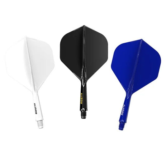 CUESOUL ROST 77 Integrated Dart Shaft & Flight - Big Standard Shape - Long - Black White Blue