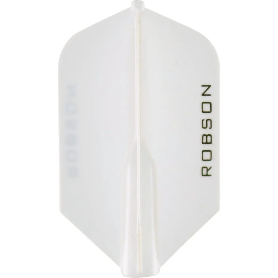 Robson Plus Dart Flights - Slim Clear White