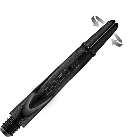 Harrows Carbon 360 Dart Shafts - Black  - Midi