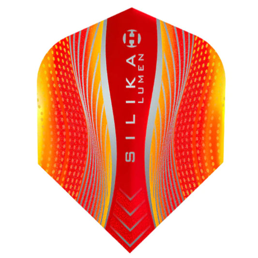 Harrows Silika Lumen - Patented Tough Crystalline Coated Yellow/Red - No6 Standard Dart Flights