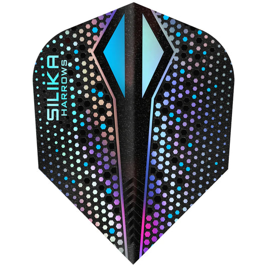 Harrows Silika Colorshift X- Patented Tough Crystalline Coated Silver - No6 Standard Dart Flights