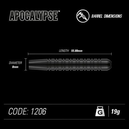 Winmau Apocalypse Steel Tip Dart Set 19 gram Brass