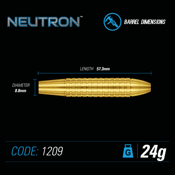 Winmau Neutron 24 gram Brass Steel Tip Darts
