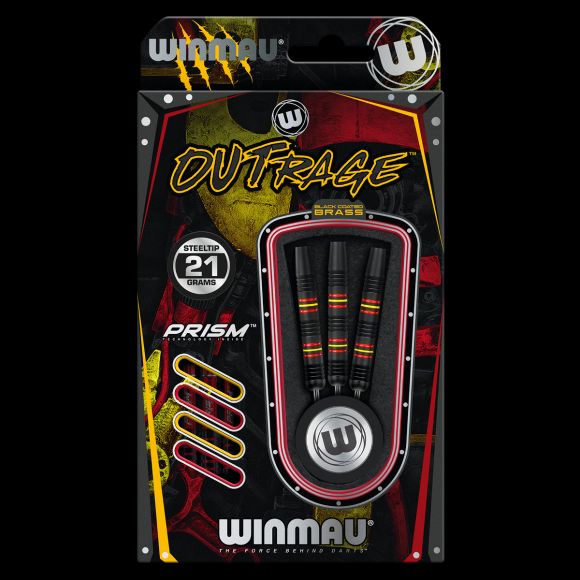 Winmau Outrage 21 gram Brass Steel Tip Darts