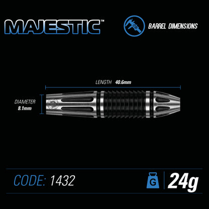 Winmau Majestic 24 gram 90% Tungsten Alloy Steel Tip Darts
