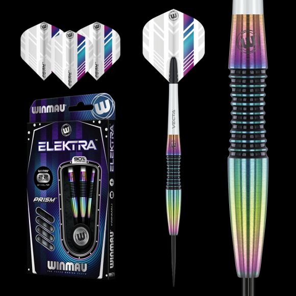 Winmau Elektra Steel Tip Dart Set 22 gram 90% Tungsten alloy