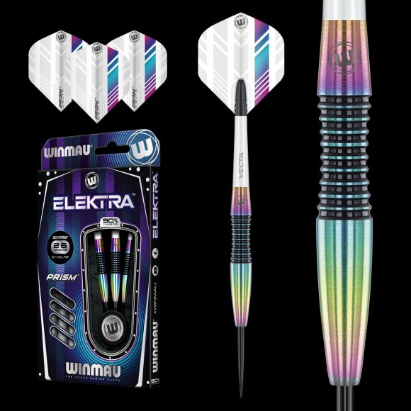 Winmau Elektra Steel Tip Dart Set 26 gram 90% Tungsten alloy