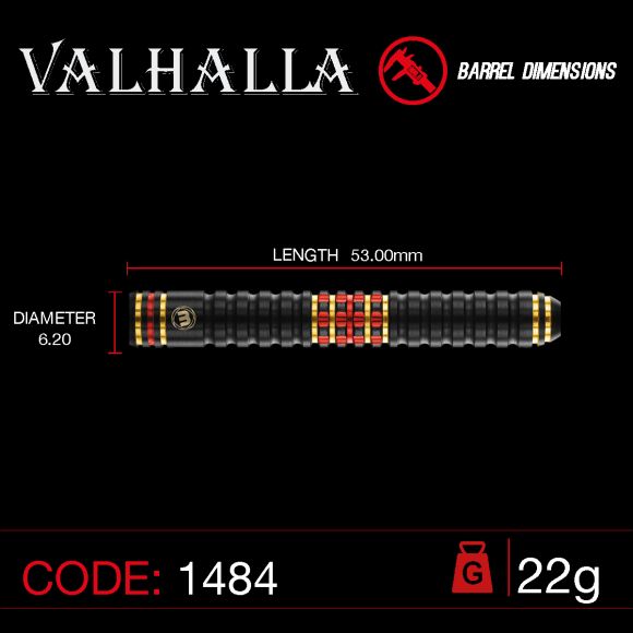 Valhalla 22 gram 95%/85% Tungsten alloy Dual Core technology