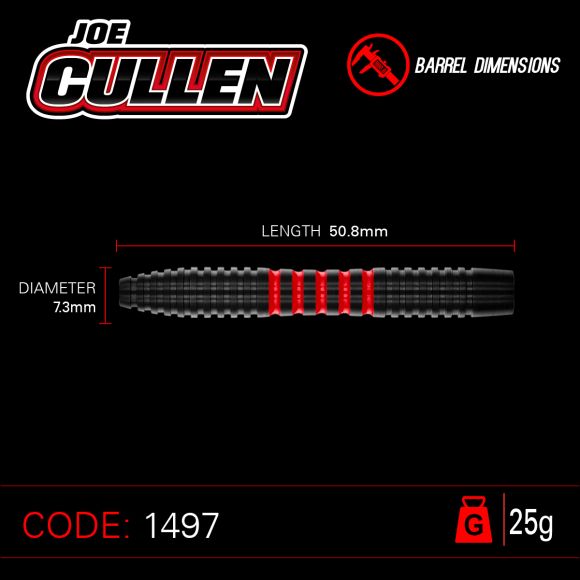 Winmau Joe Cullen 25 gram 85% Tungsten alloy