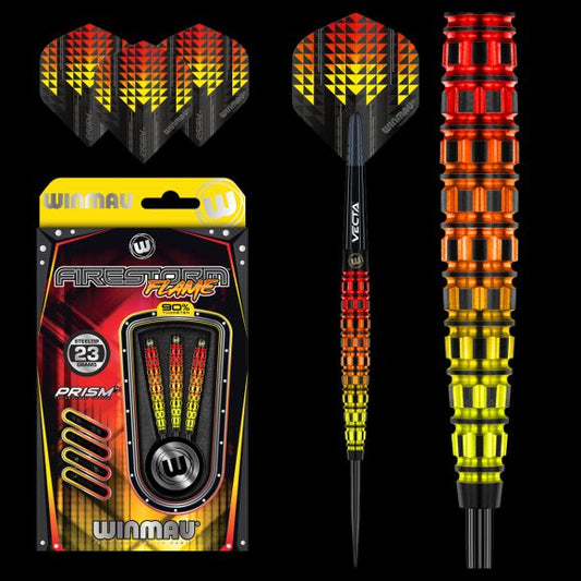 Winmau Firestorm Flame Steel Tip Dart Set 23 gram 90% Tungsten alloy