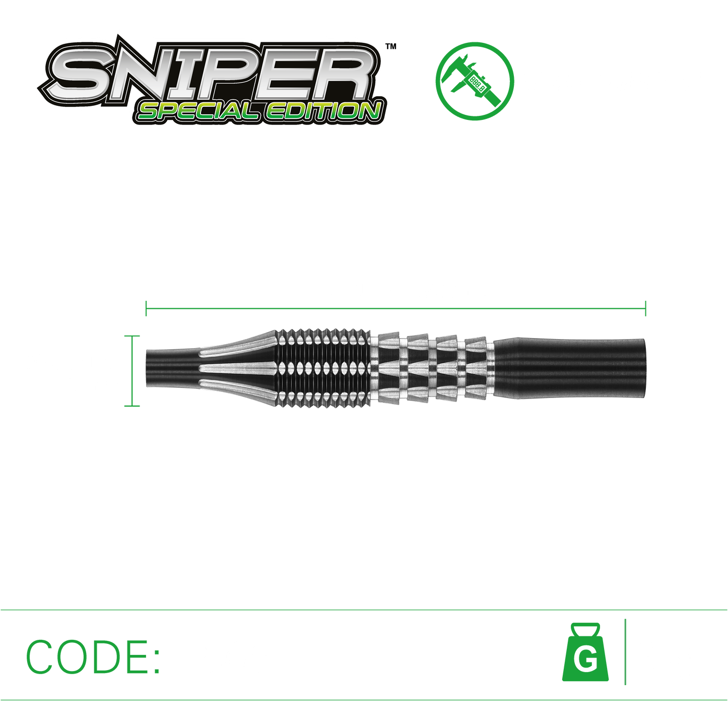 Winmau Sniper SE 24 gram 90% Tungsten alloy
