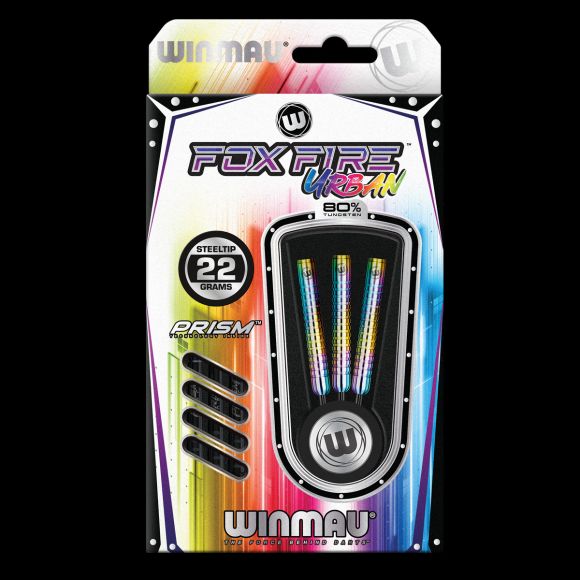 Winmau Foxfire Urban Steel Tip Dart Set 22 gram 80% Tungsten alloy