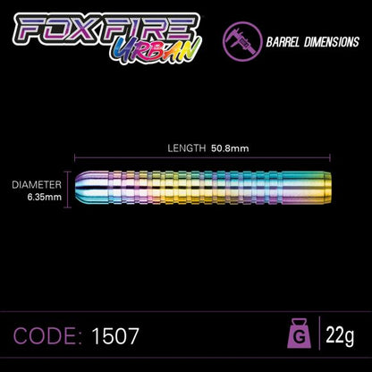 Winmau Foxfire Urban Steel Tip Dart Set 22 gram 80% Tungsten alloy
