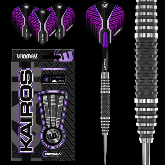 Winmau Kairos 2 Steel Tip Dart Set 26 gram 90% Tungsten Alloy