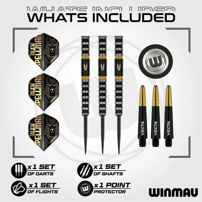 Winmau Alex Spellman Steel Tip Darts 22g 90% Tungsten Alloy