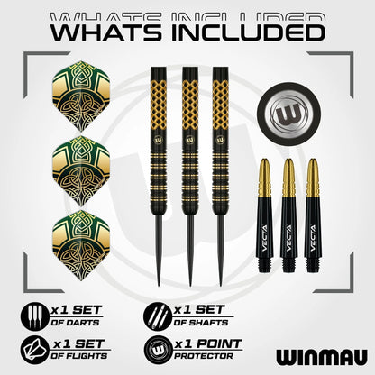 Winmau Brendan Dolan Steel Tip Darts 23g 90% Tungsten Alloy